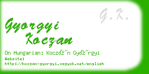 gyorgyi koczan business card